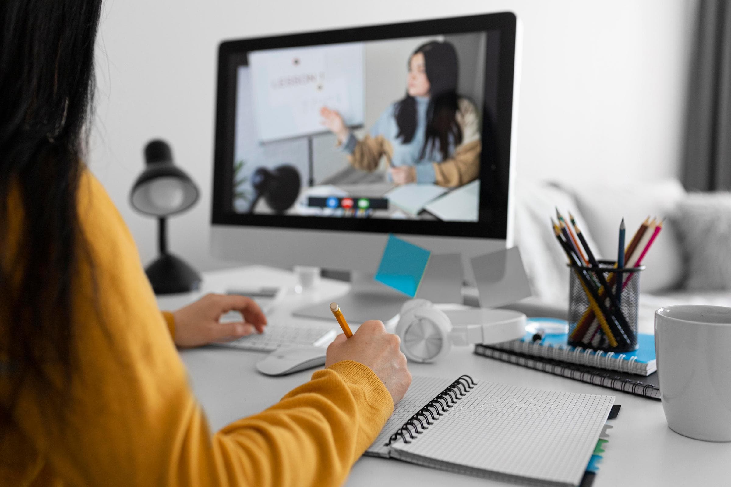 Desktop PC with a webinar open
