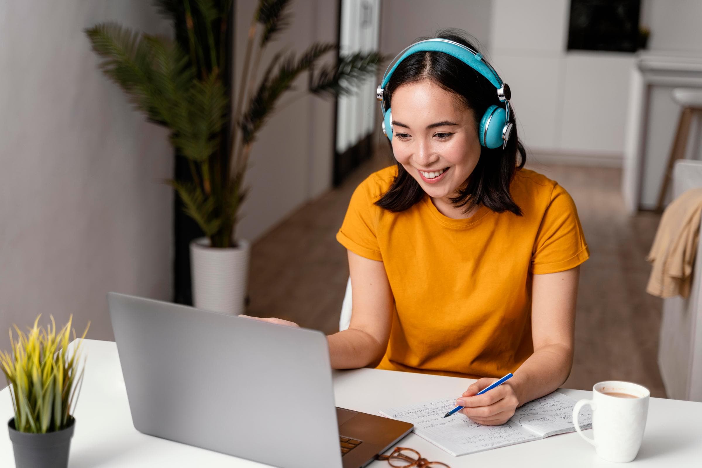 Person sitting at laptop